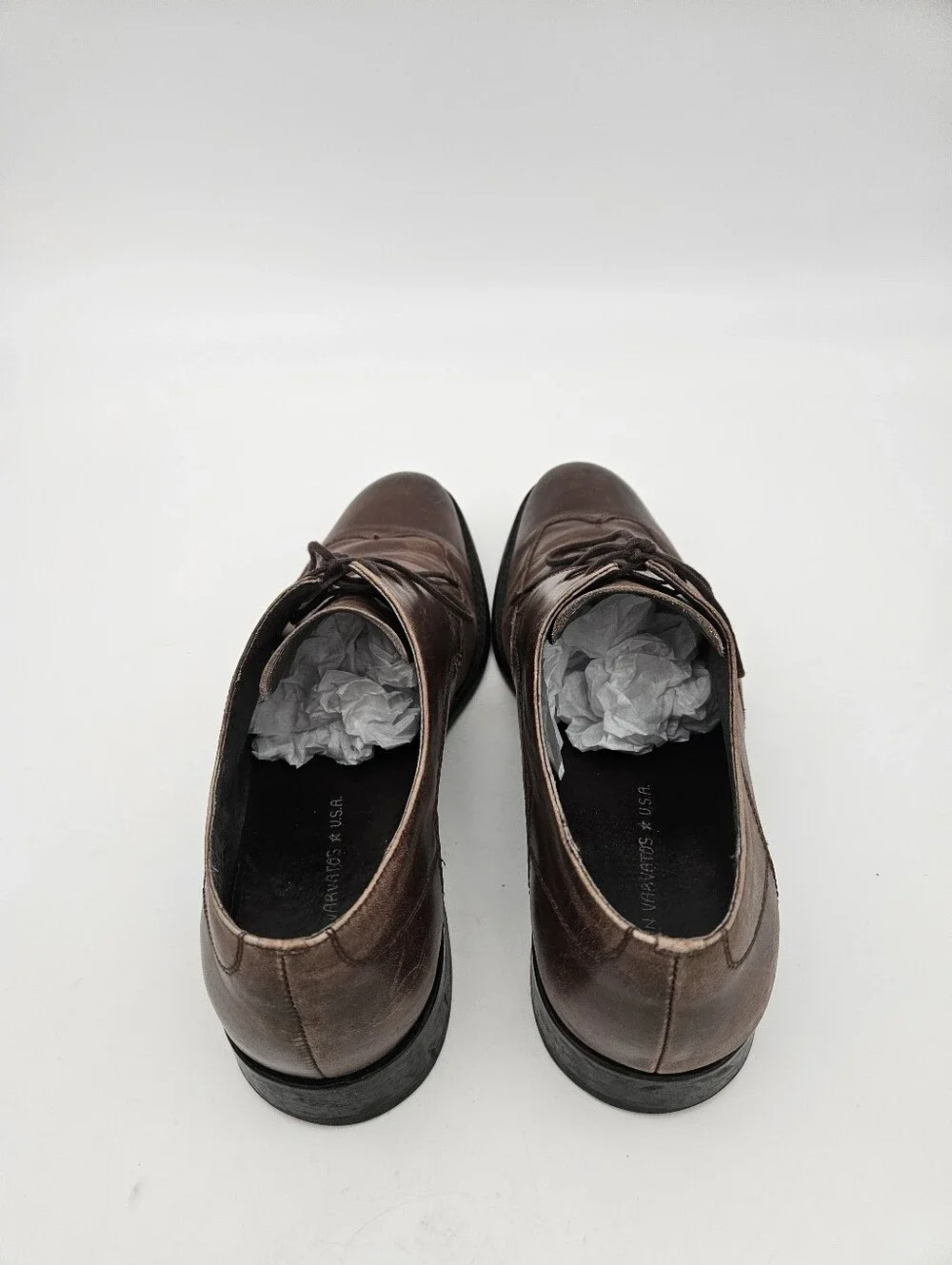 John Varvatos USA Wingtip Derby Mens Size 10M Brown Leather Dress Shoes